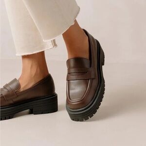 Alohas Svegan Chunky Loafers Brown Mask Umber Faux Leather | EU 38 | US 7/7.5
